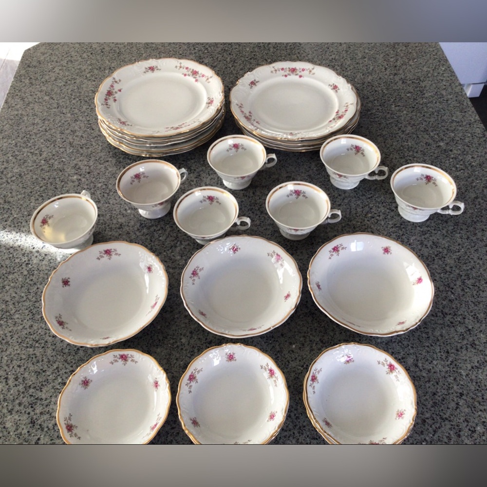 Vtg Walbrzych Poland Flower China! Large Lot! Excellent Condition!